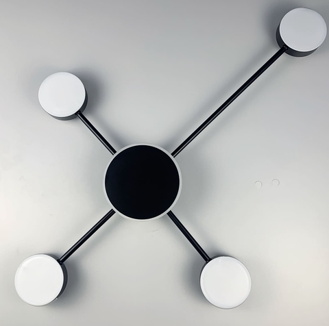 Стельовий LED світильник-супутник чорного кольору