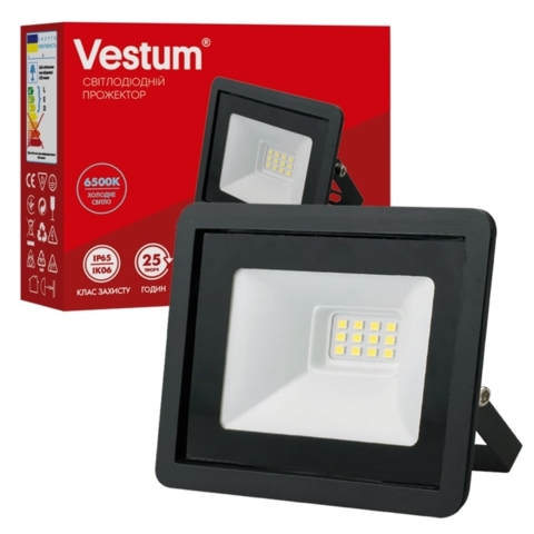 Світлодіодний прожектор Vestum 10W 6500K 180-260V IP65
