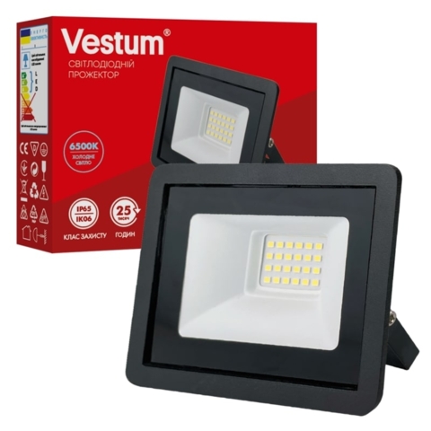 Світлодіодний прожектор Vestum 20W 6500K 180-260V IP65