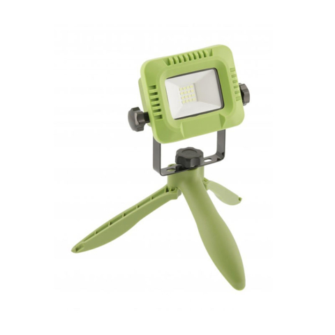 Прожектор светодиодный с аккумуляторной батареей ALLEDO, 10 Вт, 6400 К, USB, IP54, зеленый