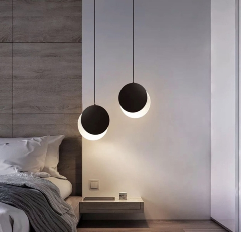 Сучасний підвісний світильник, наче місячне затемнення 28х32 см