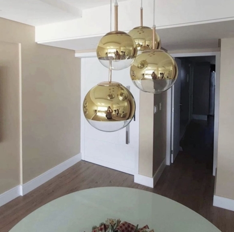 Підвісний світильник із золотистим напиленням Ø 25 см