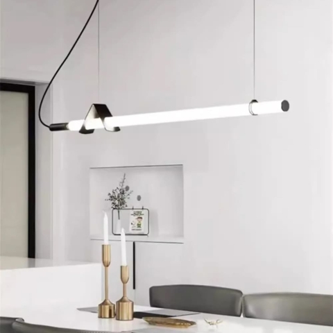  Трубчастий LED світильник із чорним корпусом 120 см