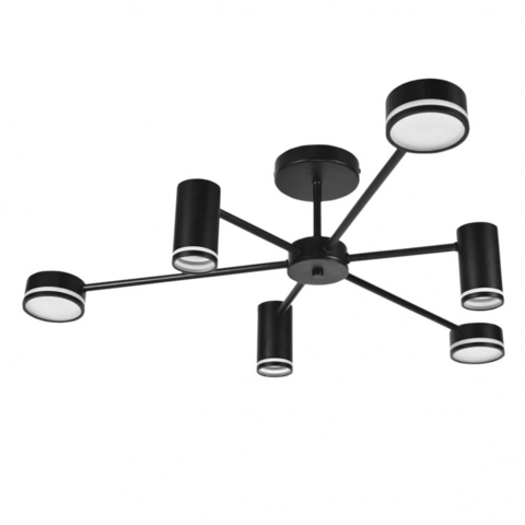 Світильник стельовий Ardero чорний на 6 ламп 660*730*220 мм