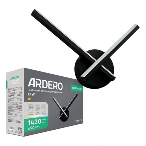 Бра светодиодная Ardero FORCE V 13Вт черный