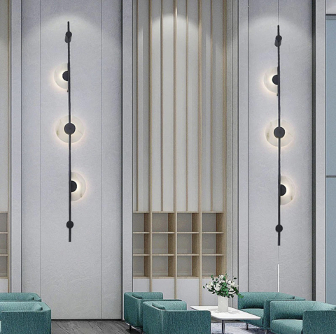 Видовжений настінний світильник Alabaster Sconce із мармуровими пластинами