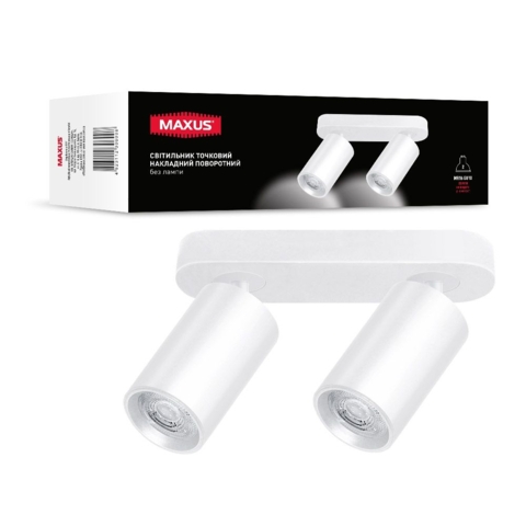 Світильник поворотний без лампи Spot Light Base GU10x2 White