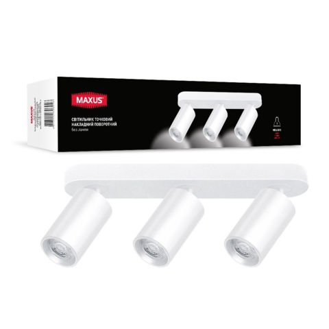 Світильник поворотний без лампи Spot Light Base GU10x3 White