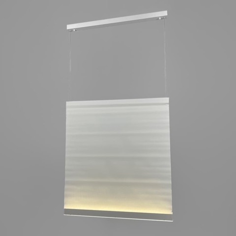 Подвесная LED люстра с белым текстильным корпусом 75х70 см 4000K