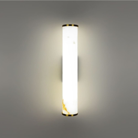 Стильне бра з імітацією мармуру з латунним корпусом Ø6х30 см