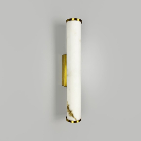 Стильне бра з імітацією мармуру з латунним корпусом Ø6х40 см