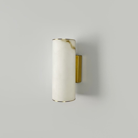 Стильне бра з імітацією мармуру з латунним корпусом Ø8х20 см