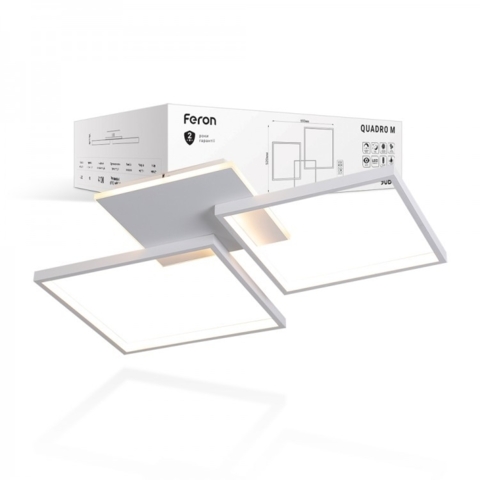 Светодиодная накладная люстра Feron QUADRO M 90Вт белый