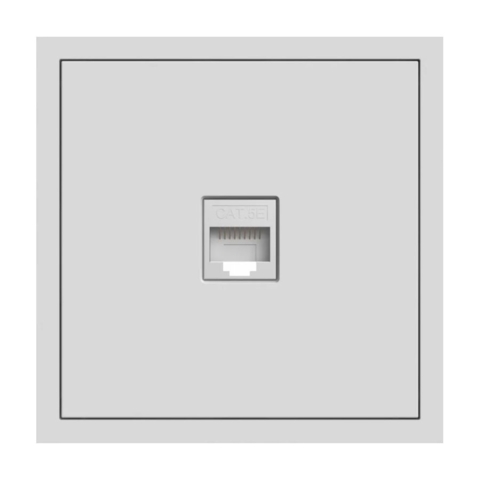 Розетка комп’ютерна одинарна Ardero Soft механізм білий