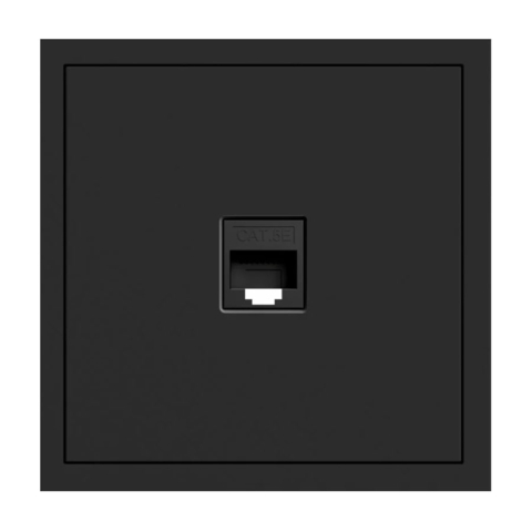 Розетка комп’ютерна одинарна Ardero Soft механізм чорний