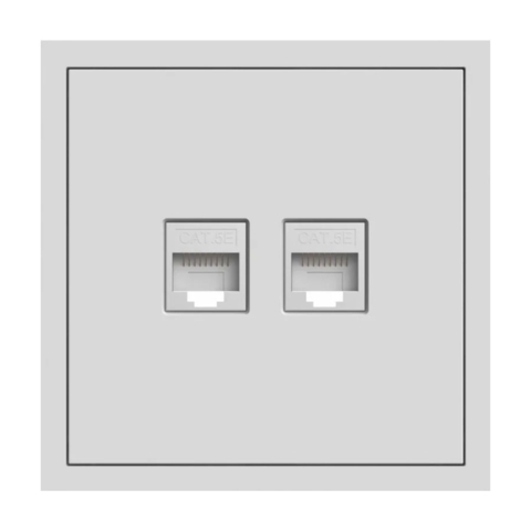 Розетка комп’ютерна подвійна Ardero Soft механізм білий