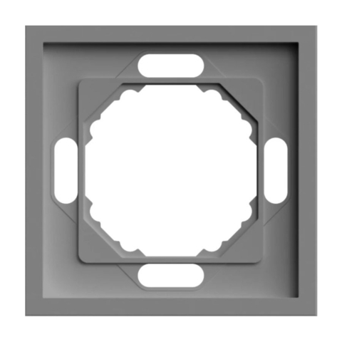 Рамка 1-місна Ardero Soft 82х82х9,5мм сірий