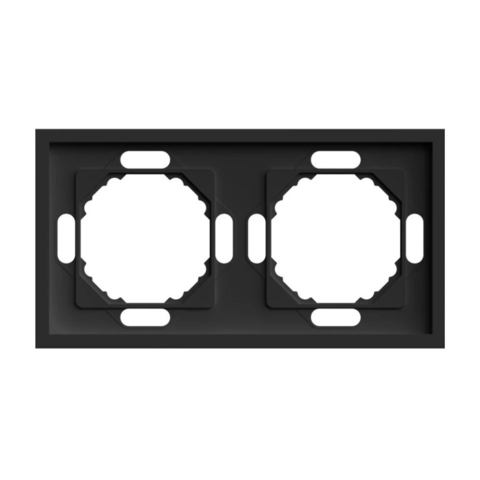 Рамка 2-місна Ardero Soft 153х82х9,5мм чорний