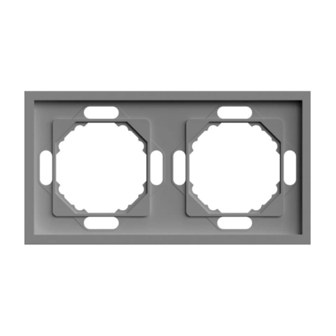 Рамка 2-місна Ardero Soft 153х82х9,5мм сірий