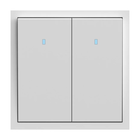 Вимикач 2-клавішний з підсвіткою Ardero Soft механізм 10А білий