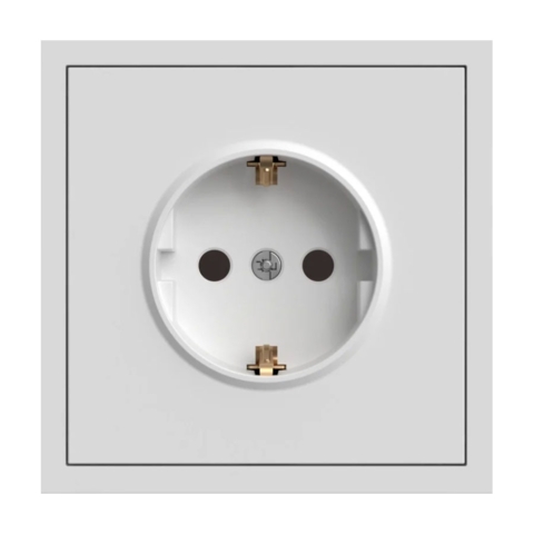 Розетка із заземленням Ardero Soft механізм 16А білий