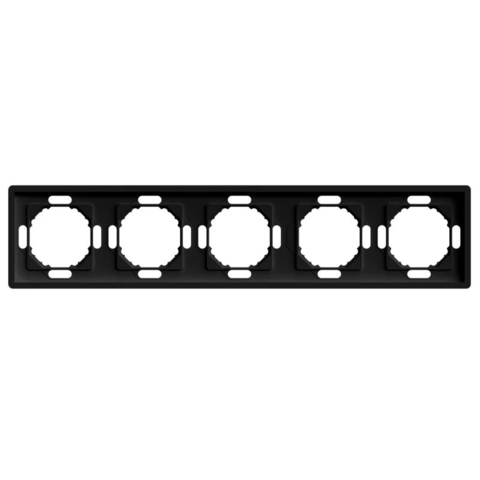 Рамка 5-місна Ardero Soft 336х82х9,5мм чорний