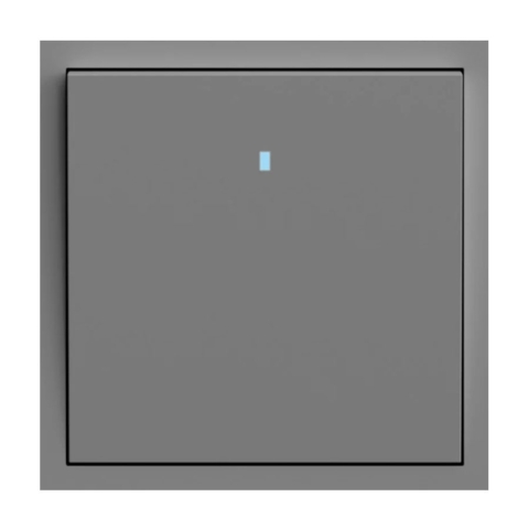 Вимикач 1-клавішний з підсвіткою Ardero Soft механізм 10А сірий