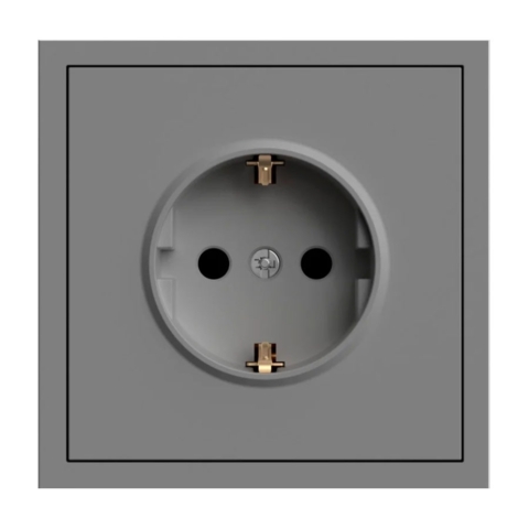 Вимикач 1-клавішний прохідний Ardero Soft механізм 10А сірий