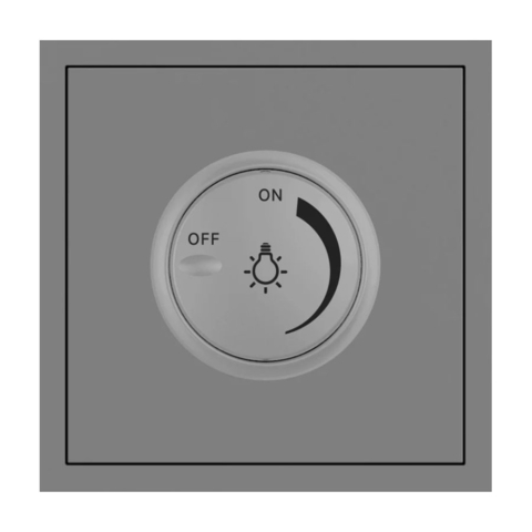Світлорегулятор поворотний для Led 5-100W Ardero Soft механізм 16А сірий