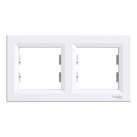 Рамка ASFORA 2-постова горизонтальна біла