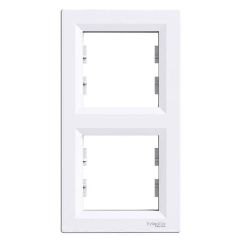 Рамка ASFORA 2-постова вертикальна біла