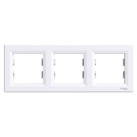 Рамка ASFORA 3-постова горизонтальна біла