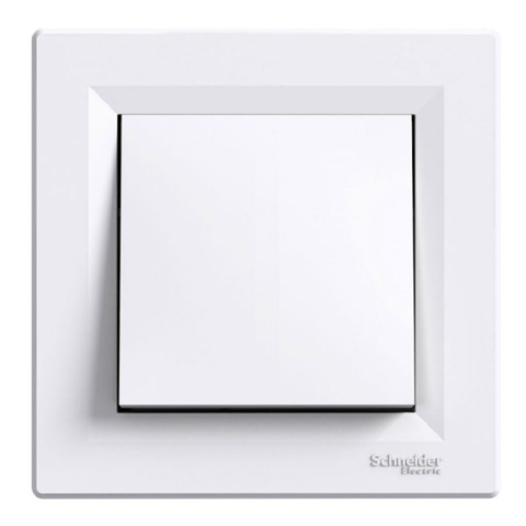 Вимикач Asfora 1-кл, Білий