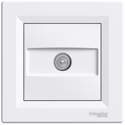 Розетка Asfora TV проходная (8 дБ), Белая