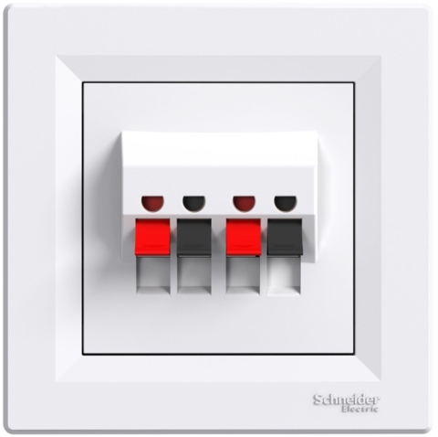 Аудиорозетка Asfora, Белая