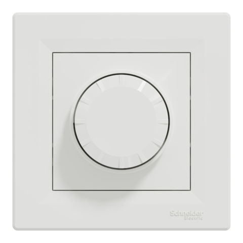 Светорегулятор Asfora поворотный LED, RC 3-370 Вт, Белый