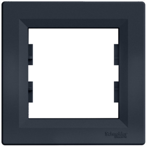 Рамка ASFORA 1-постовая, Антрацит