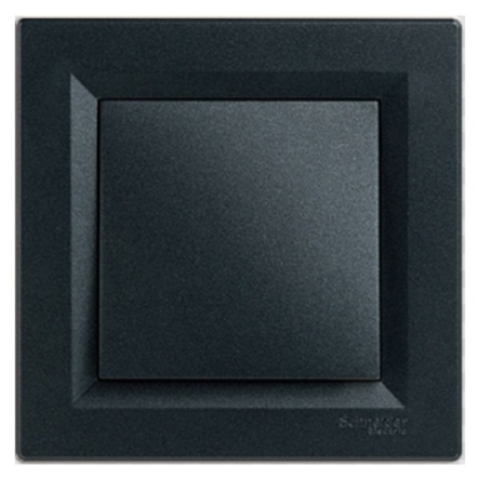 Выключатель Asfora 1-кл, Антрацит со степенью защиты IP44