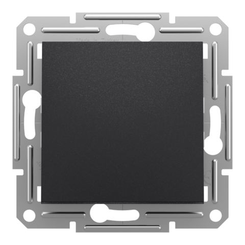 Выключатель Asfora 1-кл, Антрацит (без рамки)