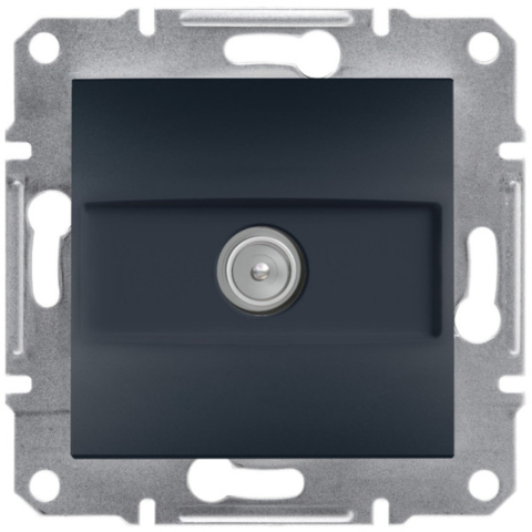 Розетка Asfora TV конечная (1 дБ), Антрацит (без рамки)