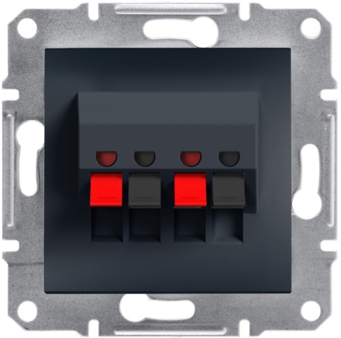 Аудиорозетка Asfora, Антрацит (без рамки)