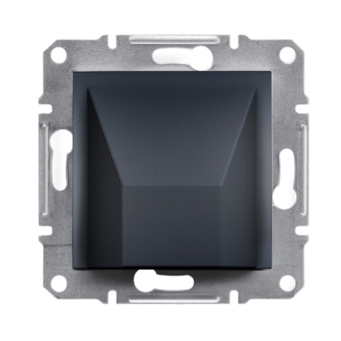 Розетка кабельная Asfora, Антрацит (без рамки)