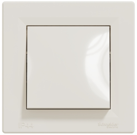 Вимикач Asfora 1-кл, Кремовий зі ступенем захисту IP44