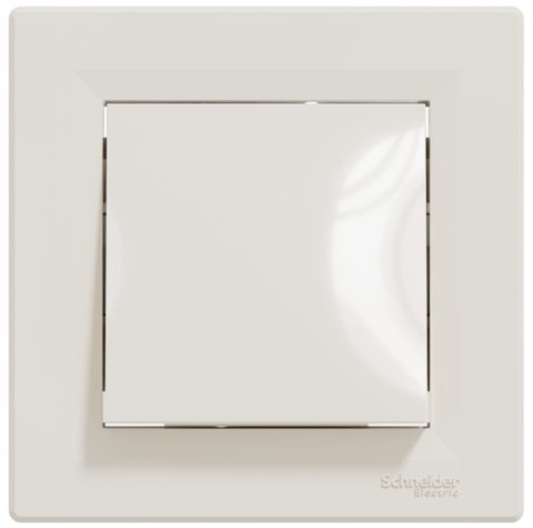 Выключатель Asfora 1-кл проходной, Кремовый