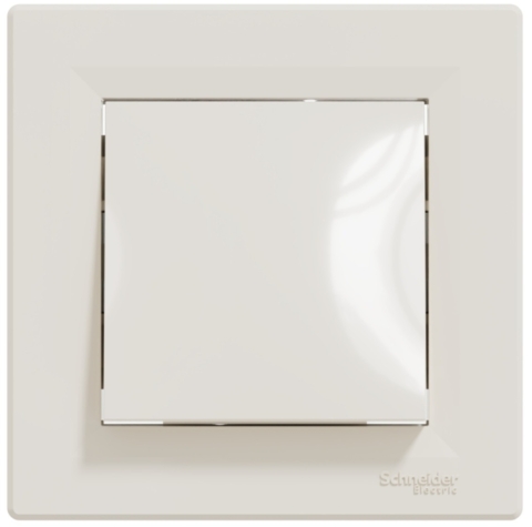 Кнопочный выключатель Asfora 1-кл, Кремовый