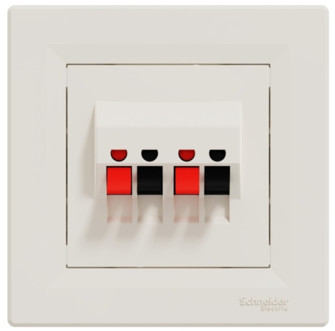 Аудиорозетка Asfora, Кремовая