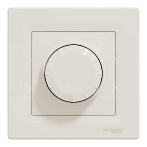 Светорегулятор Asfora поворотный LED, RC 3-370 Вт, Кремовый