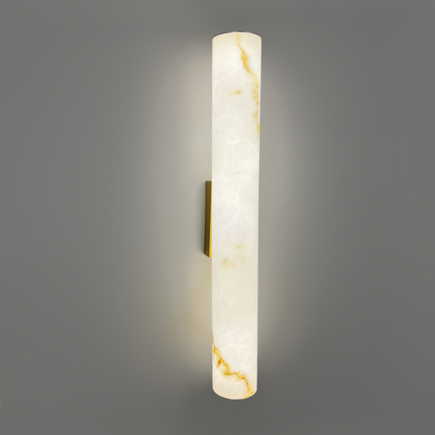 Стильне бра з імітацією мармуру з латунним корпусом Ø8х60 см