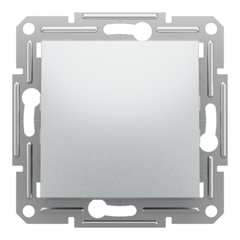 Вимикач Asfora 1-кл, Алюміній (без рамки)
