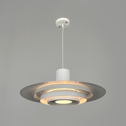 Винтажный подвесной светильник P376 в белом корпусе